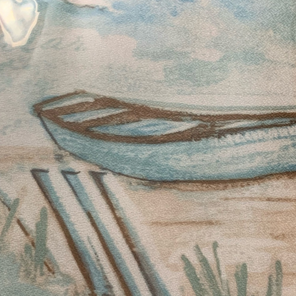 Nautical Beach Blue, Brown & Aqua Shower Curtain